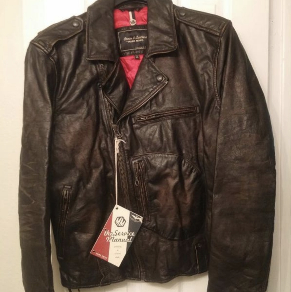 Vintage Leather Motorcycle Jacket from the 40's-50